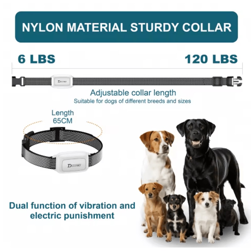 YHLC Automatic Anti Barking Dog Collar Rechargeable Electric Bark Training Collar With 3300ft Range 7