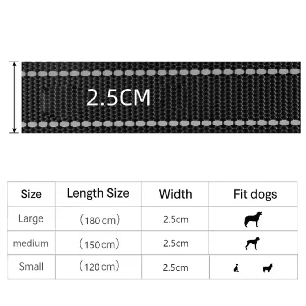 Heavy Duty Double Handle Dog Leash For Training Walking 10