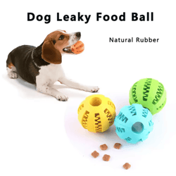 interactive dog treat dispensing ball natural rubber puzzle chew toy
