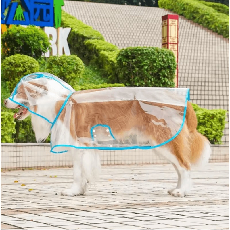 Transparent Waterproof Dog Raincoat For Small Large Dogs XS8XL 1
