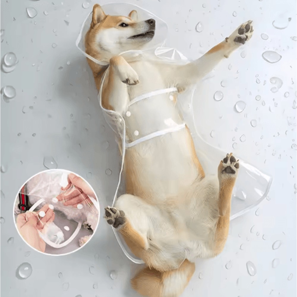 Transparent Waterproof Dog Raincoat For Small Large Dogs XS8XL 8