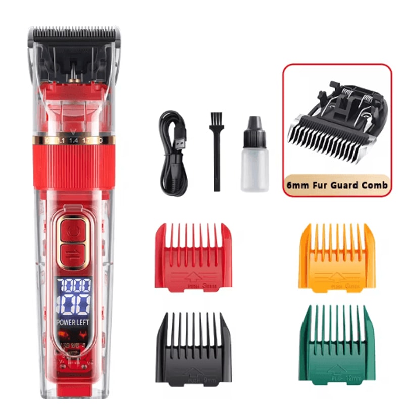 Professional Rechargeable Dog Clipper Pet Grooming Trimmer For Dogs Cats 8