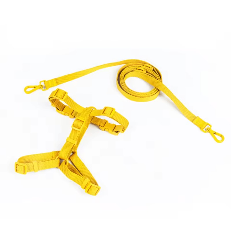 Macaron Dual Head Pet Harness Leash Set Adjustable Vest For Small Medium Dogs 4