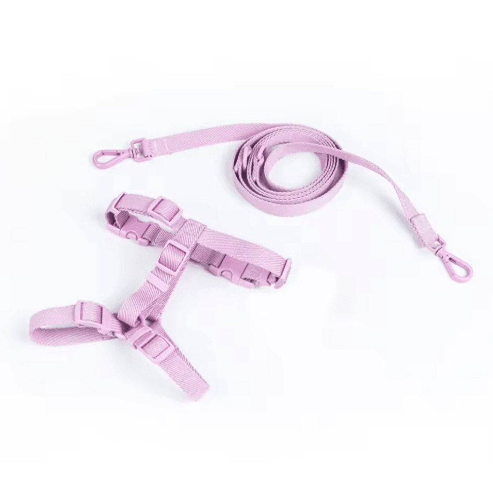 Macaron Dual Head Pet Harness Leash Set Adjustable Vest For Small Medium Dogs 7