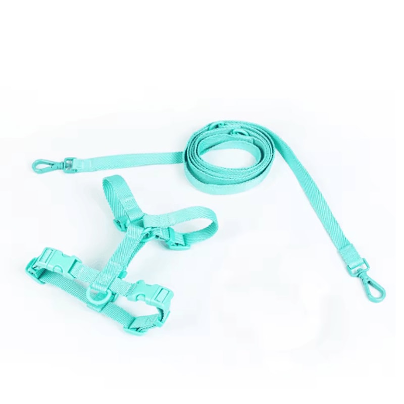 Macaron Dual Head Pet Harness Leash Set Adjustable Vest For Small Medium Dogs 8