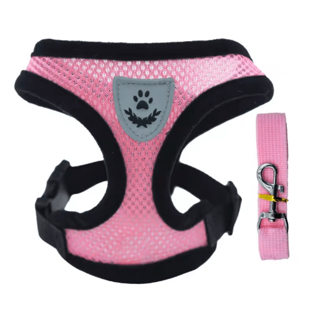 Breathable Summer Dog Harness Leash Set Lightweight Pet Chest Vest For Small Dogs Cats 3