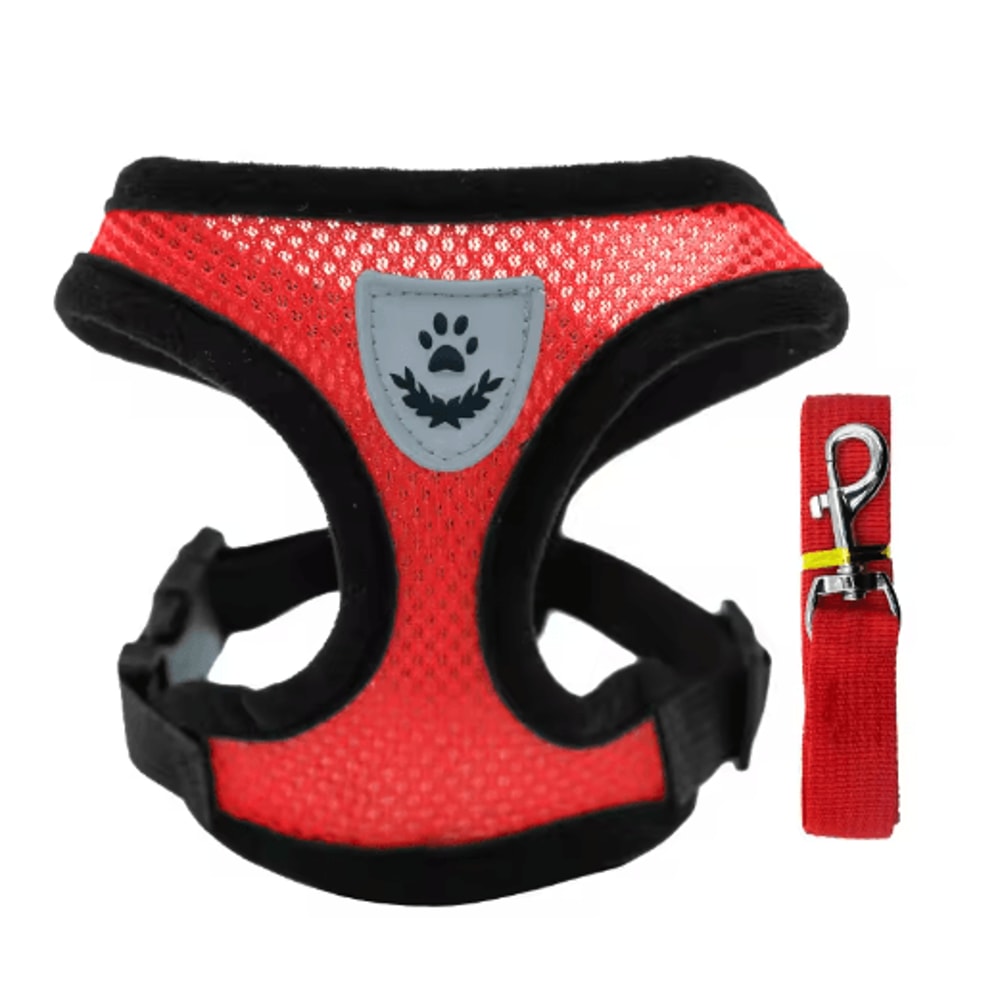 Breathable Summer Dog Harness Leash Set Lightweight Pet Chest Vest For Small Dogs Cats 7
