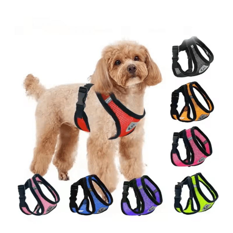 Breathable Summer Dog Harness Leash Set Lightweight Pet Chest Vest For Small Dogs Cats 14