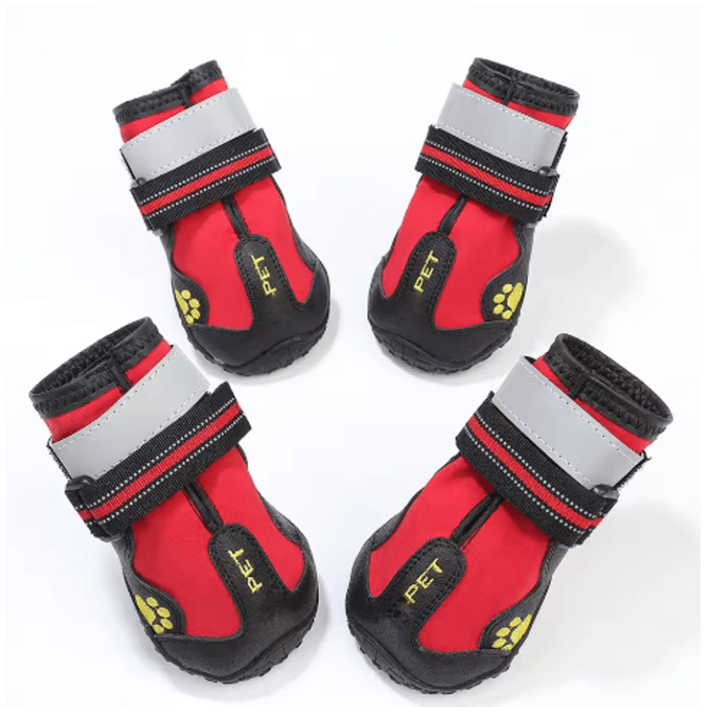 Reflective Waterproof Dog Boots AntiSkid Winter Shoes For Medium Large Dogs 1