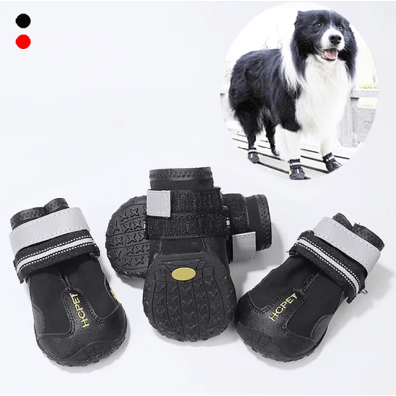 Reflective Waterproof Dog Boots AntiSkid Winter Shoes For Medium Large Dogs 5