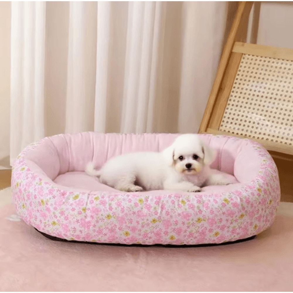 Floral AllSeason Pet Bed Soft Sofa Sleeping Pad For Dogs Cats 8