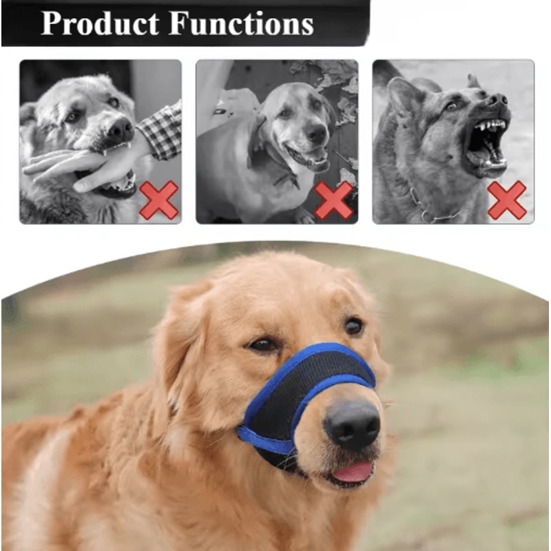 Breathable Dog Muzzle Mask Adjustable Mesh Safety Mask For Dogs 6