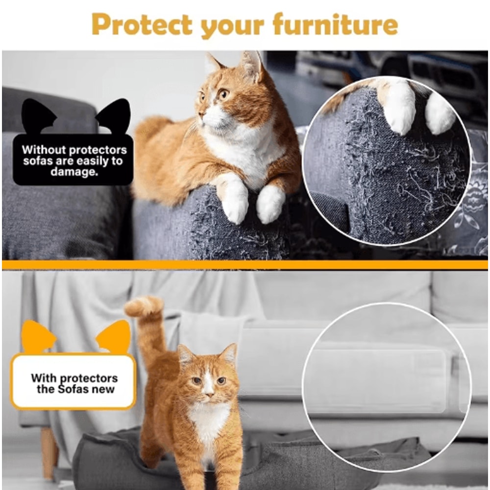 Transparent Cat Scratch Furniture Protector SelfAdhesive PVC AntiScratch Tape 6