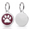 Personalized Paw Print Pet ID Tag Engraved Glitter Name Tag For Dogs Cats 2