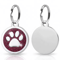 Personalized Paw Print Pet ID Tag Engraved Glitter Name Tag For Dogs Cats 2