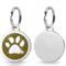 Personalized Paw Print Pet ID Tag Engraved Glitter Name Tag For Dogs Cats 7