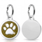 Personalized Paw Print Pet ID Tag Engraved Glitter Name Tag For Dogs Cats 7