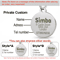 Personalized Paw Print Pet ID Tag Engraved Glitter Name Tag For Dogs Cats 12