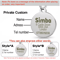 Personalized Paw Print Pet ID Tag Engraved Glitter Name Tag For Dogs Cats 12