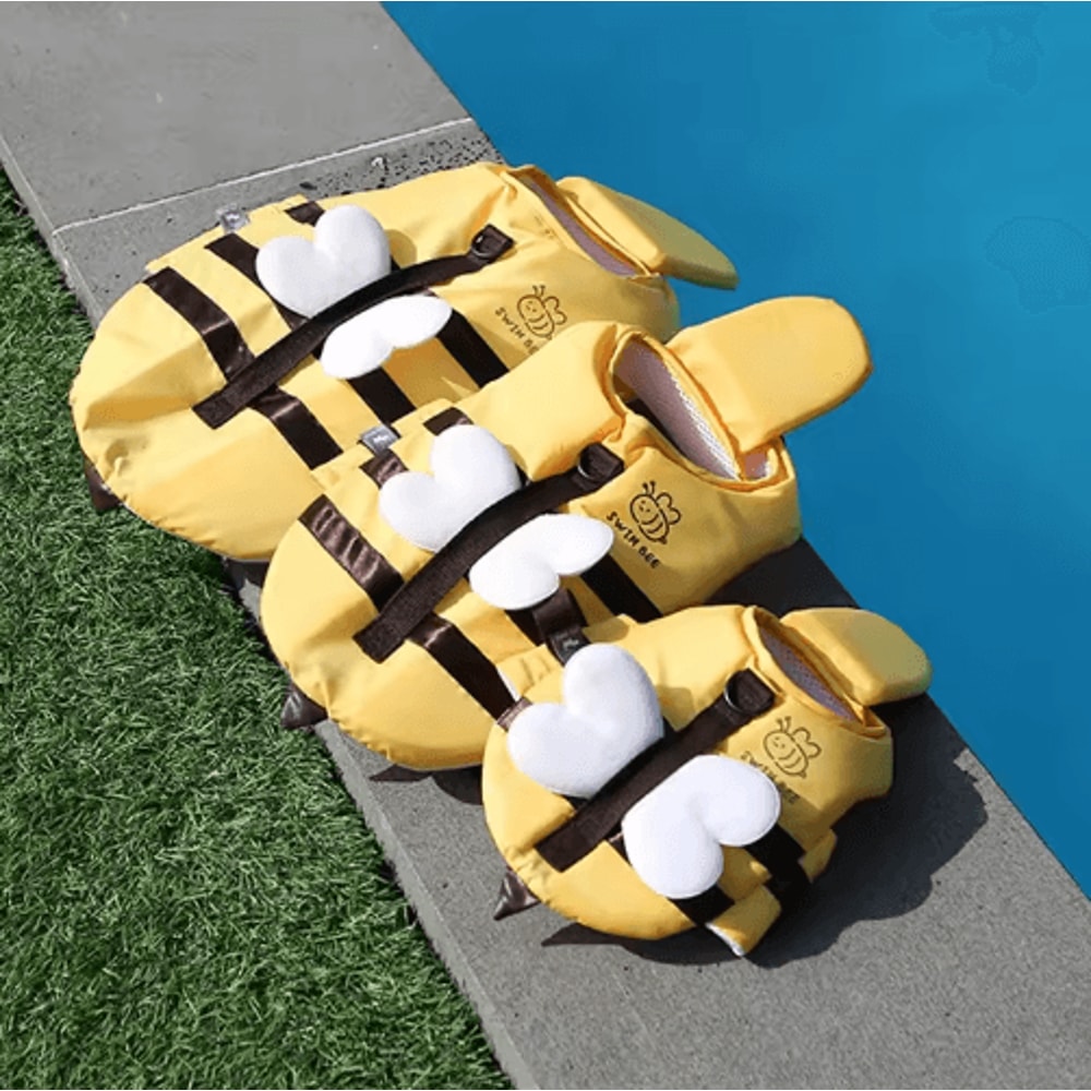 Little Bee Dog Life Jacket Waterproof Swimsuit Harness For Puppies Dogs 4