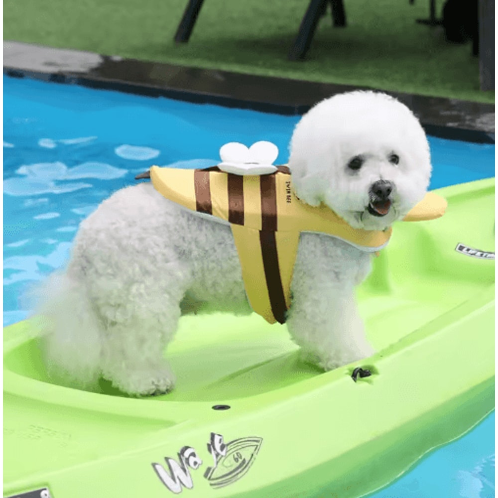 Little Bee Dog Life Jacket Waterproof Swimsuit Harness For Puppies Dogs 0