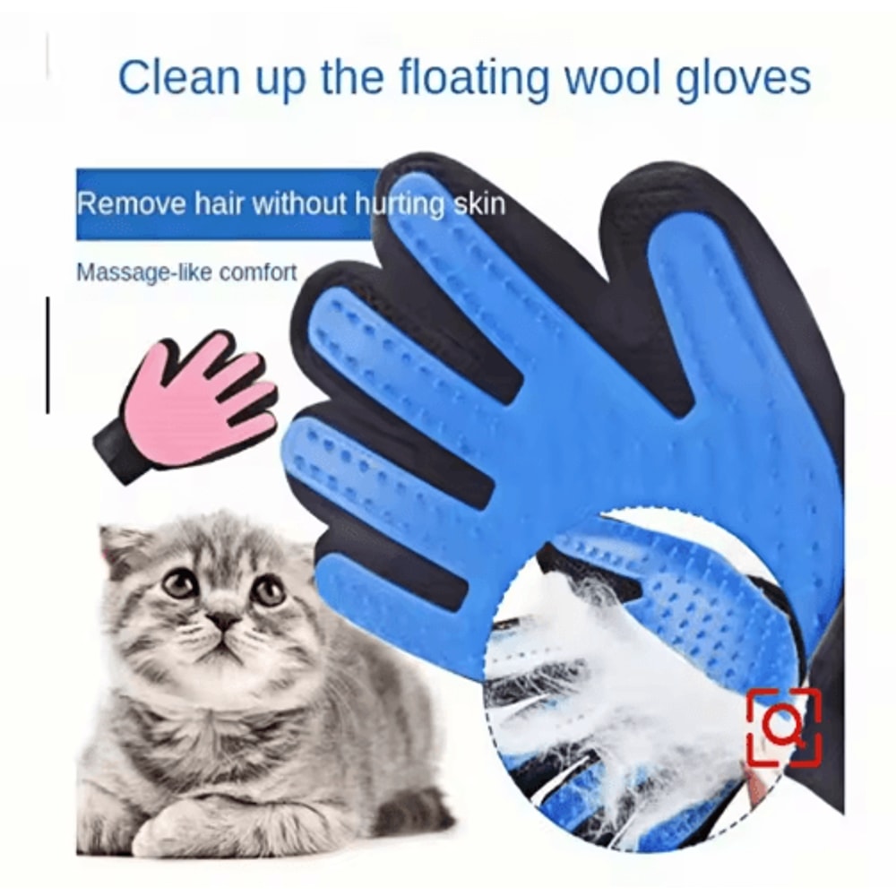 Pet Grooming Glove Brush Gentle Deshedding Massage Hair Remover For Dogs And Cats 10