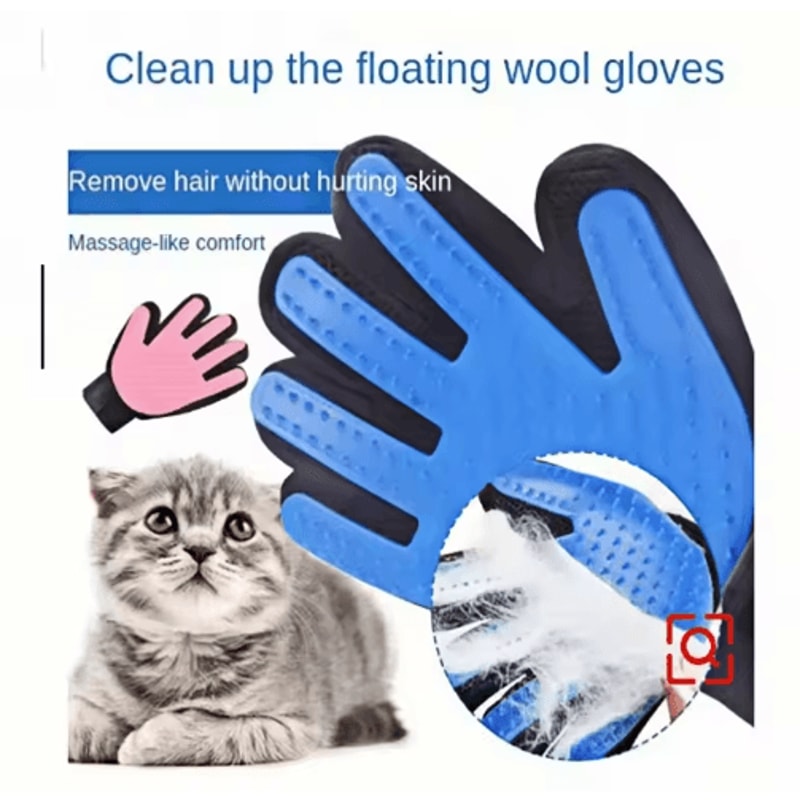 Pet Grooming Glove Brush Gentle Deshedding Massage Hair Remover For Dogs And Cats 10