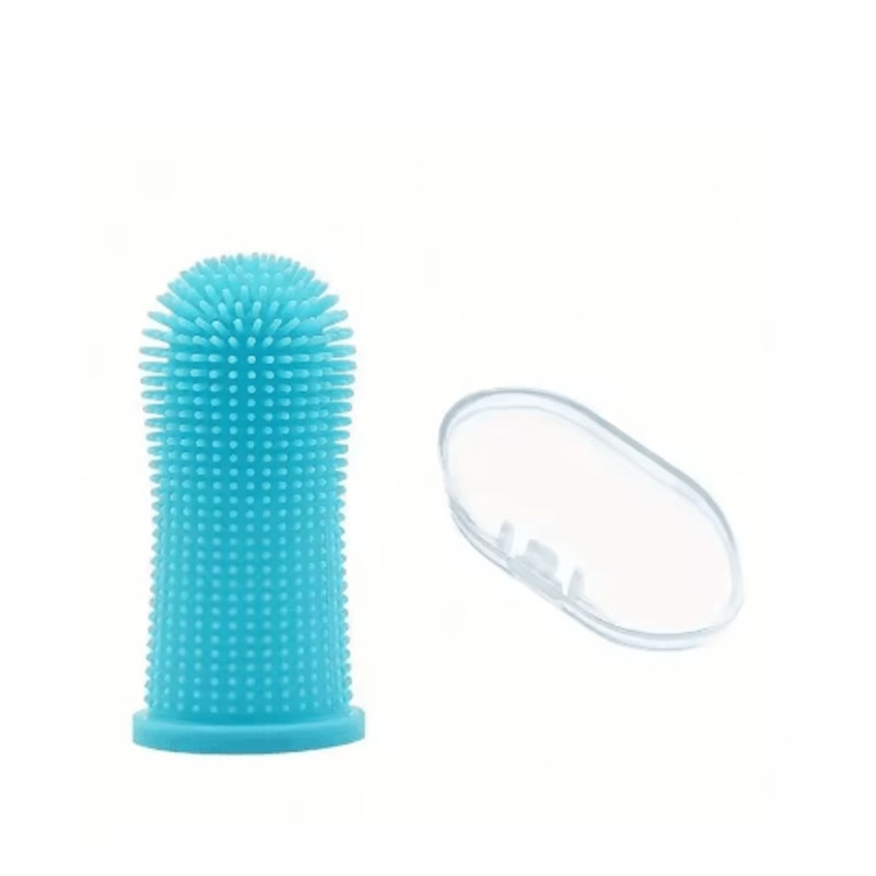 Silicone Pet Finger Toothbrush Gentle Oral Cleaning Brush For Dogs And Cats 4