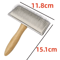 Wooden Pet Grooming Comb Stainless Steel Deshedding Detangling Brush For Dogs And Cats 2