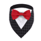 Sucado Wedding Dog Bandana Tuxedo Adjustable Formal Pet Scarf For Parties Special Occasions 6