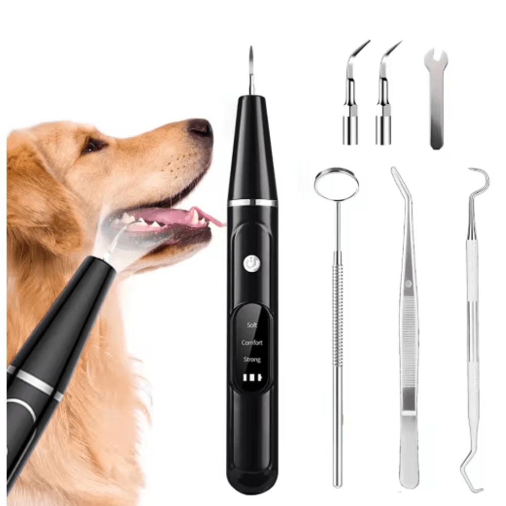 Ultrasonic Pet Tooth Scaler Kit Electric Dog Cat Dental Cleaning Tool For Plaque Removal 0