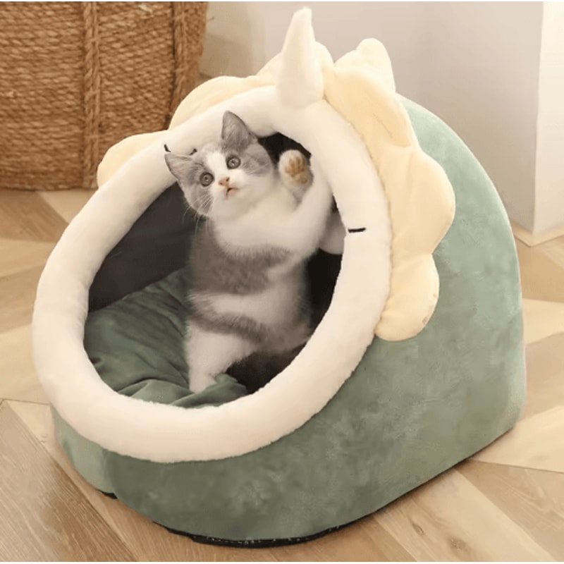 SelfWarming Pet Tent Bed Foldable Cat Cave House For Small Dogs And Cats 1