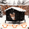 Insulated Outdoor Cat House Warm Winter Shelter With Cushion Shelf For Stray Cats And Kittens 0