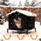 Insulated Outdoor Cat House Warm Winter Shelter With Cushion Shelf For Stray Cats And Kittens 0