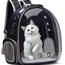 transparent bubble pet carrier backpack – breathable travel backpack for cats & small pets