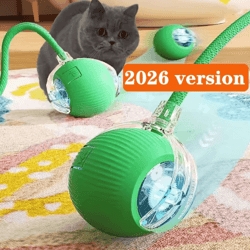 smart automatic rolling cat ball – rechargeable interactive toy for active cats & kittens