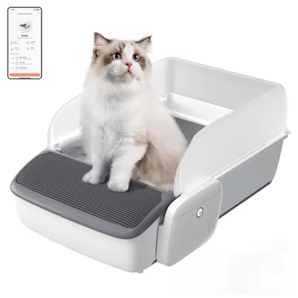 Smart SelfCleaning Cat Litter Box Automatic OdorFree Litter Box With App Control AntiPinch Safety 1