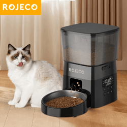 rojeco automatic pet feeder – smart dry food dispenser for cats & dogs