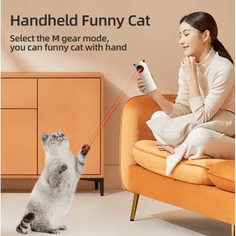 ROJECO Smart Interactive Cat Laser Toy Automatic LED Teasing Toy For Cats Dogs 5