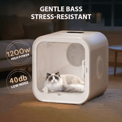 ultra quiet pet dryer box – low noise grooming dryer for cats & dogs
