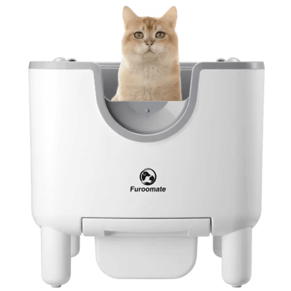 F6 SelfCleaning Cat Litter Box OpenTop Automatic Litter Box With Odor Control Safety Protection 0