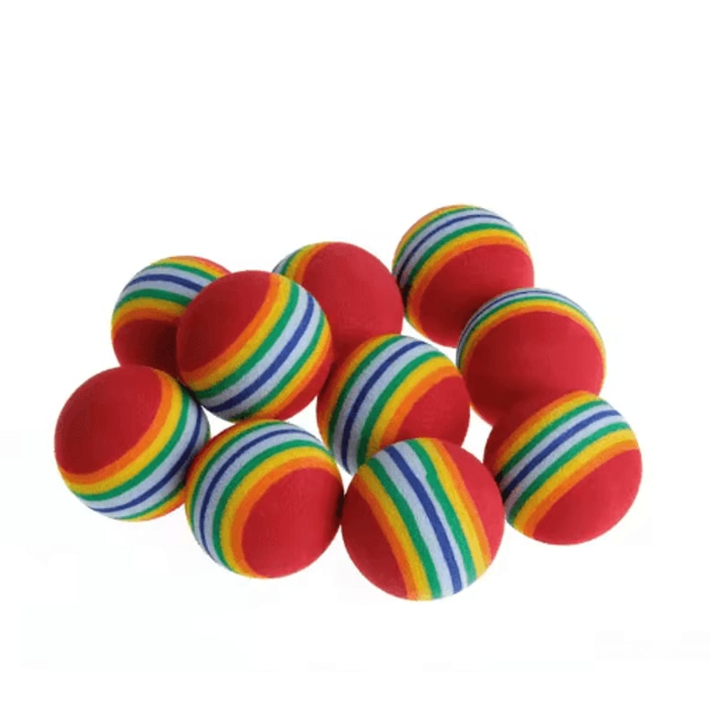 10PCS Colorful Cat Toy Balls Interactive Foam Rattle Toys For Cats Kittens 1