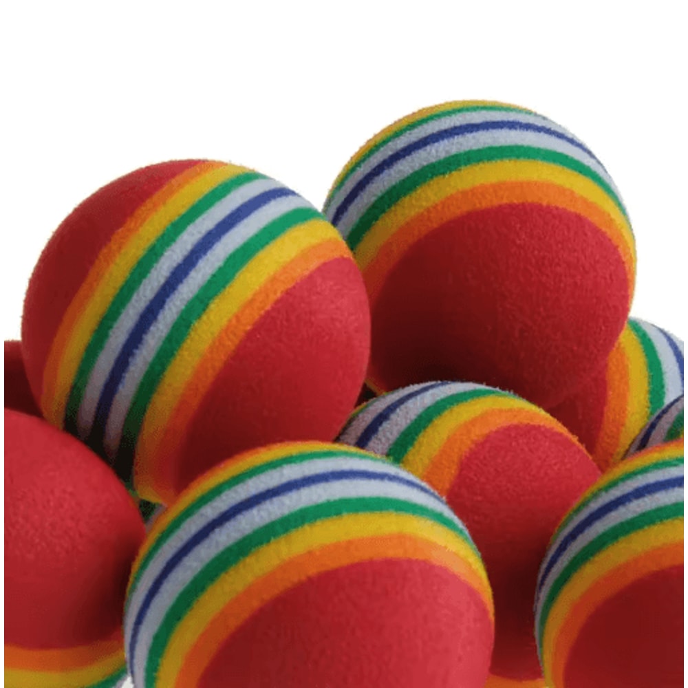 10PCS Colorful Cat Toy Balls Interactive Foam Rattle Toys For Cats Kittens 2