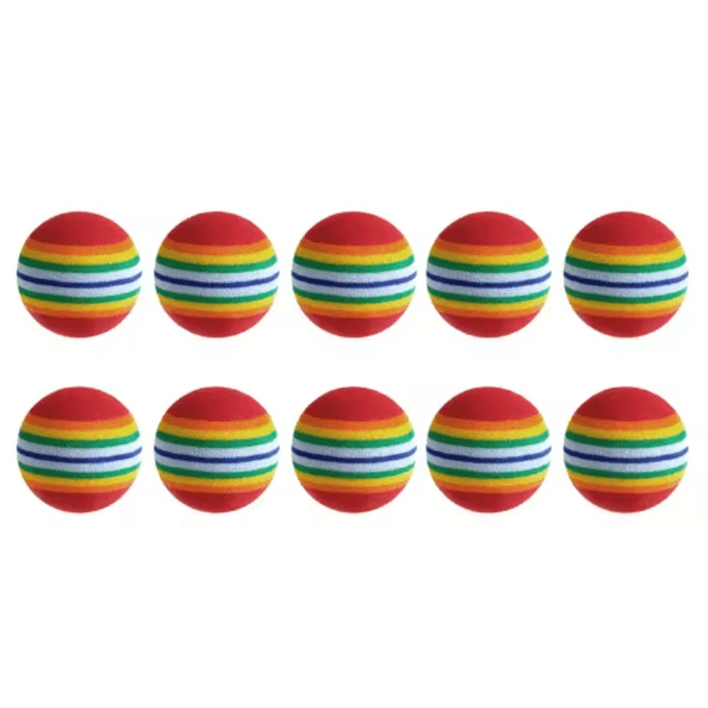 10PCS Colorful Cat Toy Balls Interactive Foam Rattle Toys For Cats Kittens 3