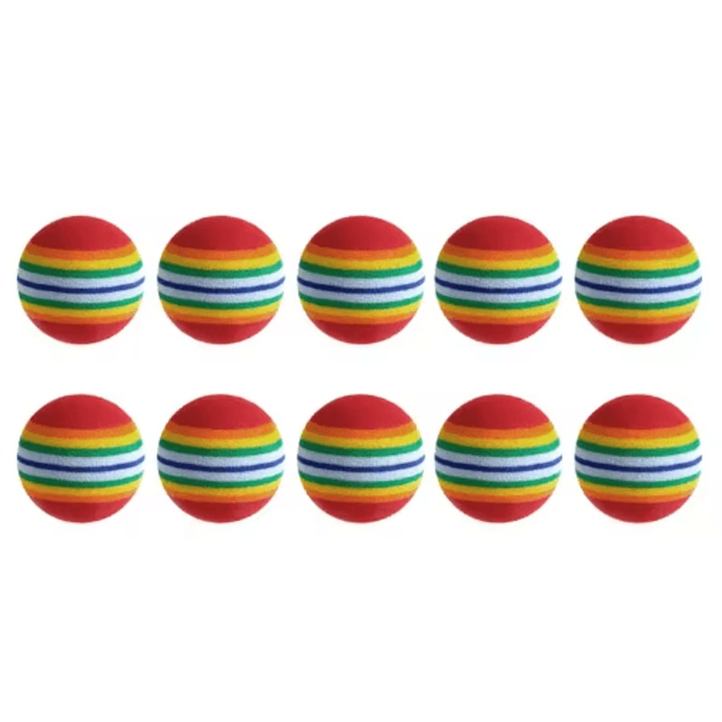 10PCS Colorful Cat Toy Balls Interactive Foam Rattle Toys For Cats Kittens 3