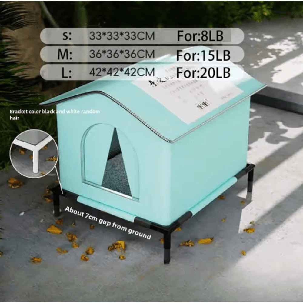 Waterproof Outdoor Pet House Warm Foldable Winter Shelter For Stray Cats Small Dogs 0