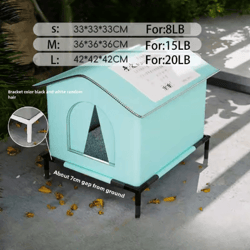waterproof outdoor pet house – warm foldable winter shelter for stray cats & small dogs