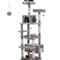 Large Cat Tree Tower MultiLevel Indoor Cat Condo With Hammock Scratching Posts Toys 3