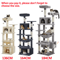 Large Cat Tree Tower MultiLevel Indoor Cat Condo With Hammock Scratching Posts Toys 6