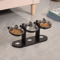 15 Elevated Cat Bowl Set Stainless Steel Feeding Bowls With Black Wooden Stand 3